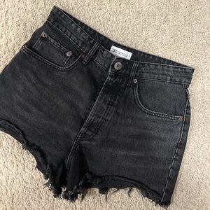 Zara Women's Black Jean Shorts TRF